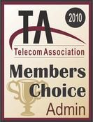 Members Choice Award - Admin (2010) - Telecom Association